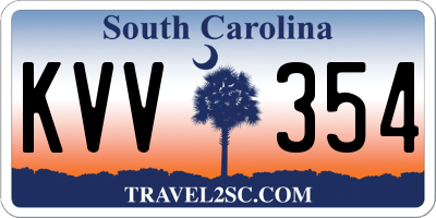 SC license plate KVV354