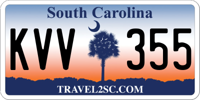 SC license plate KVV355