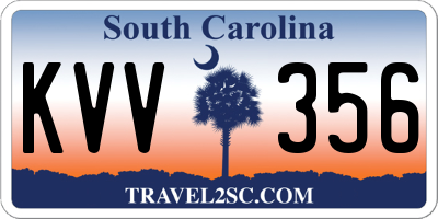 SC license plate KVV356