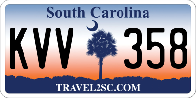 SC license plate KVV358