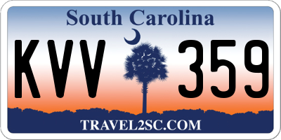 SC license plate KVV359