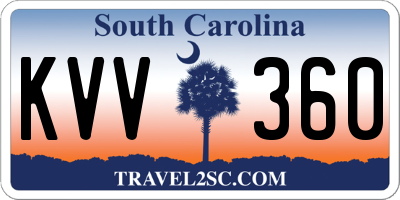 SC license plate KVV360