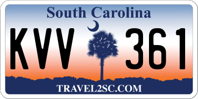 SC license plate KVV361