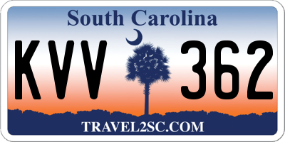 SC license plate KVV362
