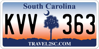 SC license plate KVV363