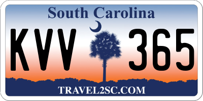 SC license plate KVV365