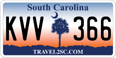 SC license plate KVV366