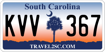 SC license plate KVV367