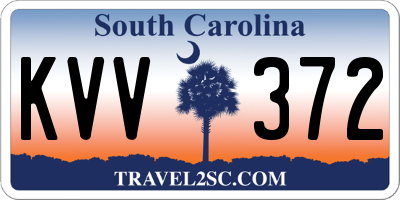 SC license plate KVV372