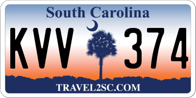 SC license plate KVV374