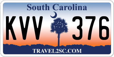 SC license plate KVV376