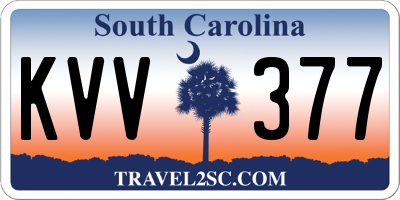 SC license plate KVV377