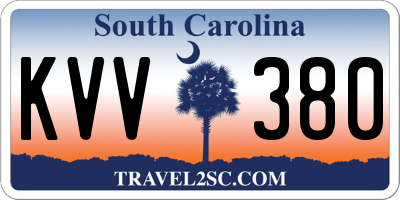 SC license plate KVV380