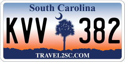 SC license plate KVV382