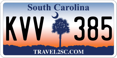 SC license plate KVV385