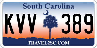 SC license plate KVV389