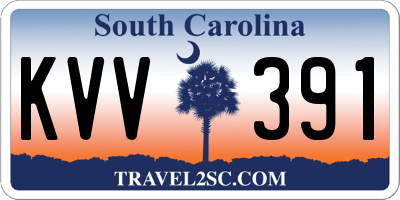 SC license plate KVV391