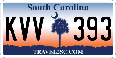 SC license plate KVV393