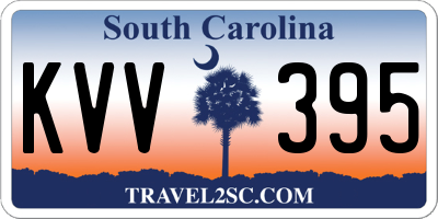 SC license plate KVV395