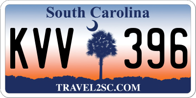 SC license plate KVV396