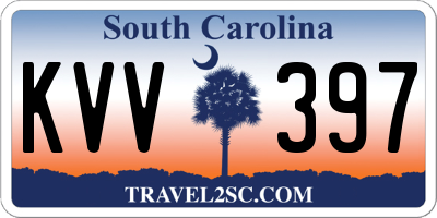 SC license plate KVV397