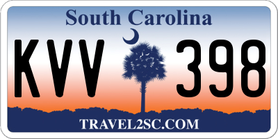 SC license plate KVV398