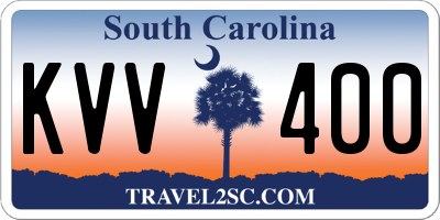 SC license plate KVV400