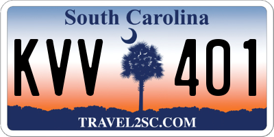 SC license plate KVV401