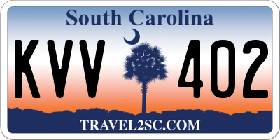 SC license plate KVV402