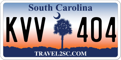SC license plate KVV404