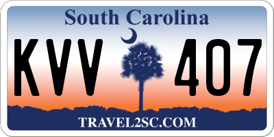 SC license plate KVV407
