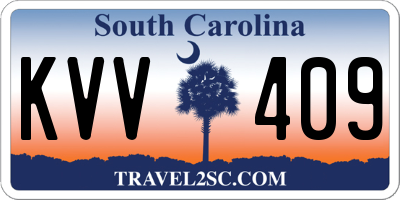 SC license plate KVV409
