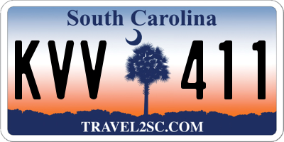SC license plate KVV411