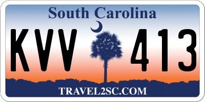 SC license plate KVV413