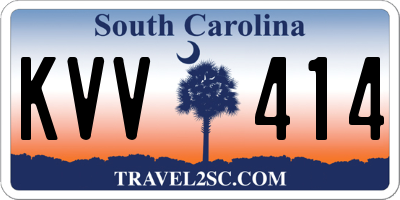 SC license plate KVV414