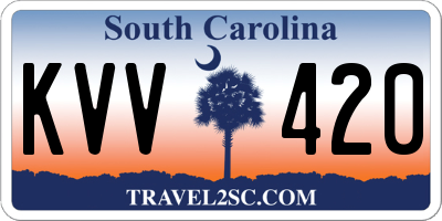 SC license plate KVV420