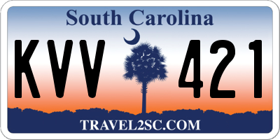SC license plate KVV421