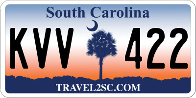 SC license plate KVV422