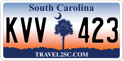 SC license plate KVV423