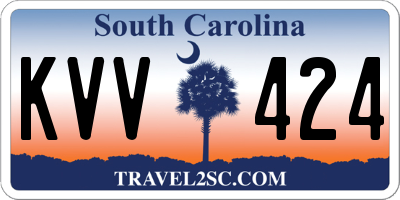 SC license plate KVV424