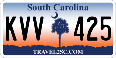 SC license plate KVV425