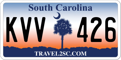 SC license plate KVV426