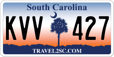 SC license plate KVV427