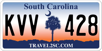 SC license plate KVV428