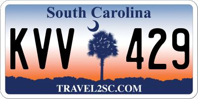 SC license plate KVV429