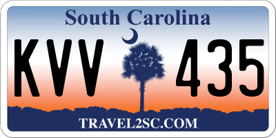 SC license plate KVV435