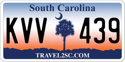 SC license plate KVV439
