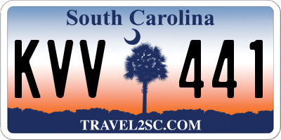 SC license plate KVV441