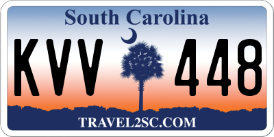 SC license plate KVV448