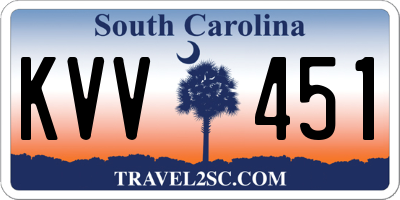 SC license plate KVV451